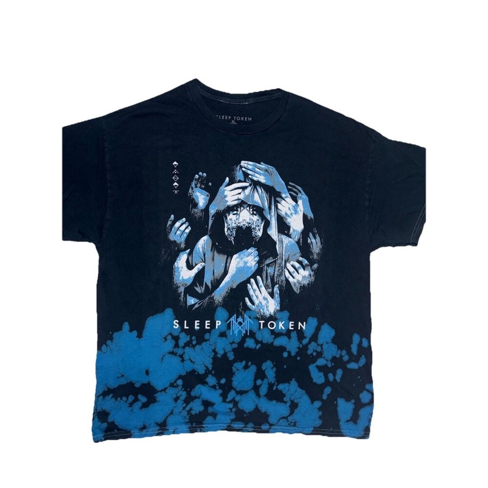 Sleep Token Vessel Chokehold Hands Tiedye T-Shirt Size XL Band Tour  Black Blue - Picture 2 of 7